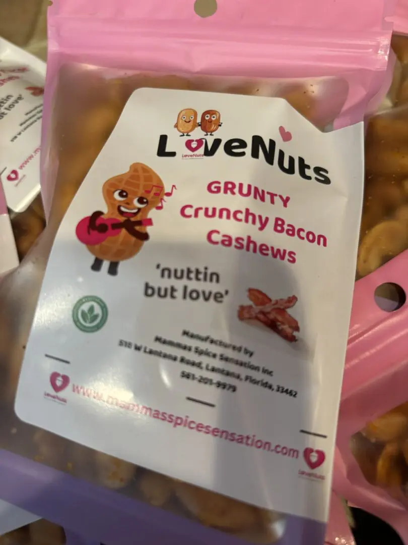 A bag of nuts that are in the package.